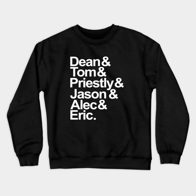 A Guide to Jensen Ackles' Filmography Crewneck Sweatshirt by bnodzak